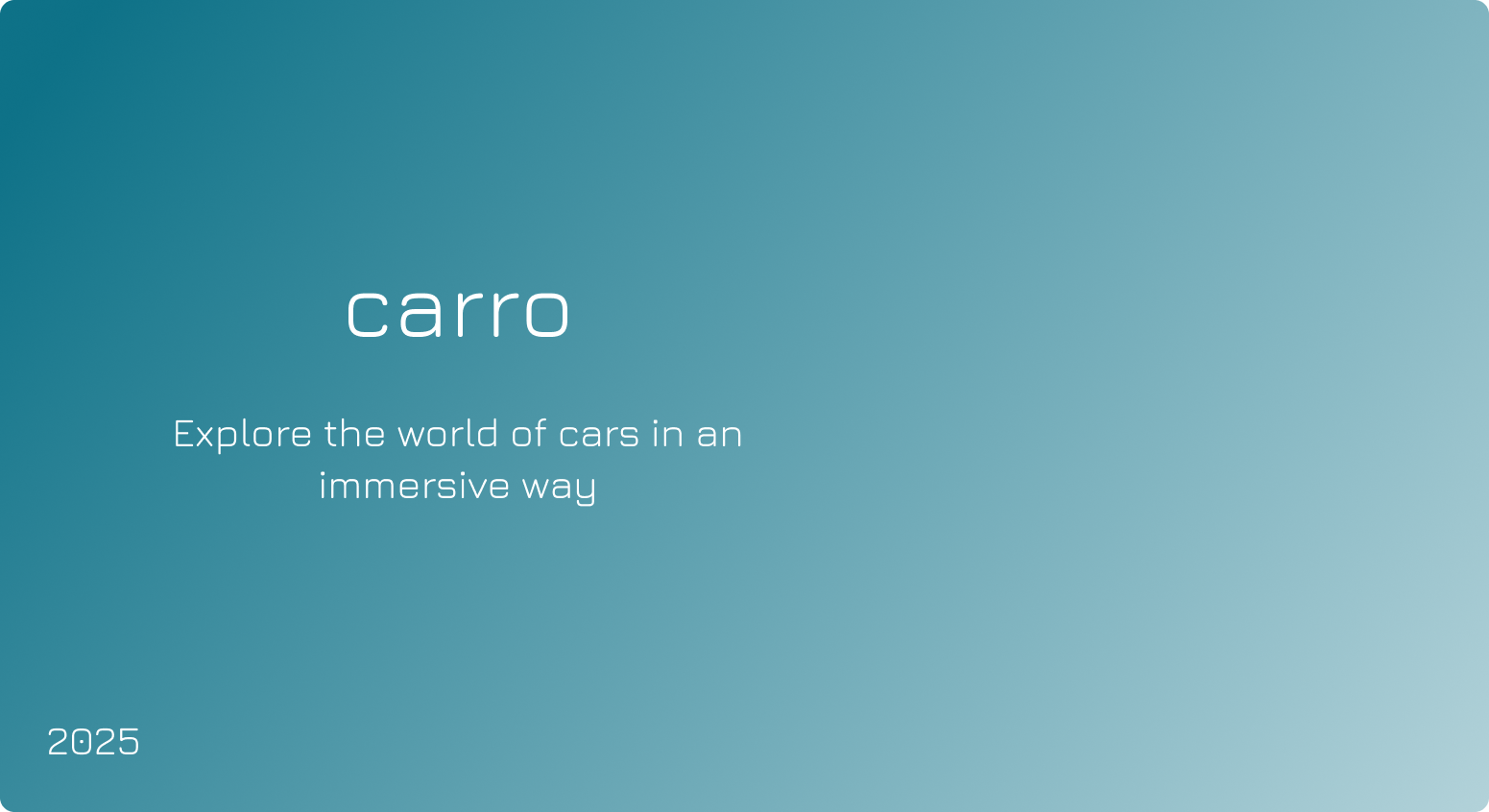 carro — Explore the world of cars in an immersive way